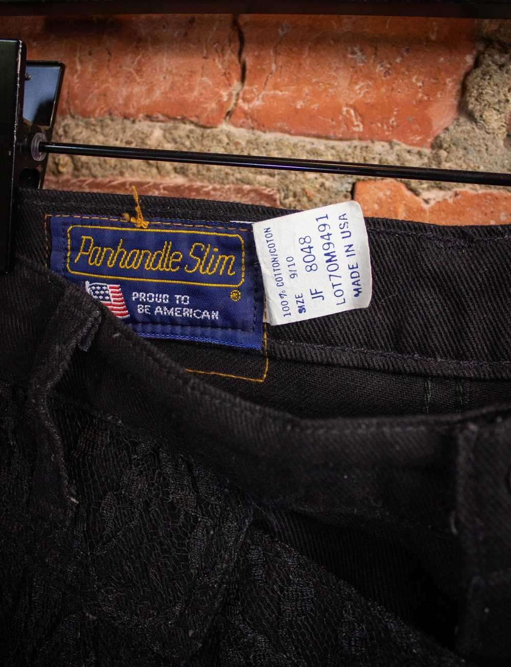 Vintage Vintage Panhandle Slim Black Lace Jeans 1… - image 5