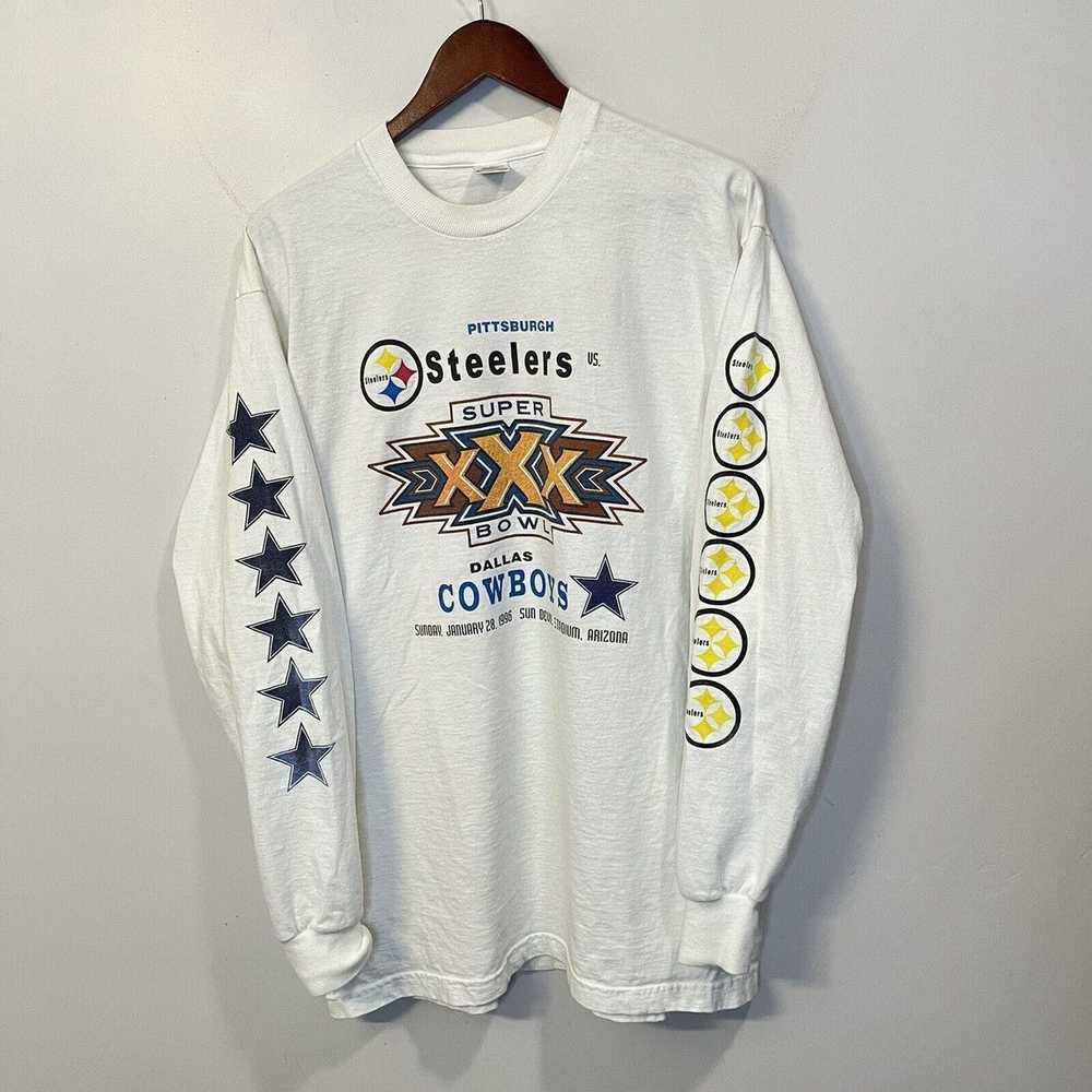 NFL × Vintage VTG 1996 Super Bowl XXX Steelers vs… - image 1