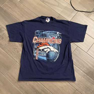 90s Denver Broncos AFC Champs V-Neck t-shirt Large - The Captains Vintage