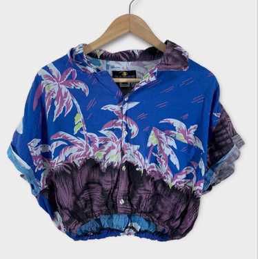 Other Vintage gadzbo cropped surf shirt blouse - image 1