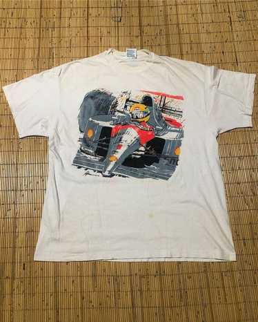 Hanes × Racing × Vintage VTG Formula1 t-shirt Ayrt