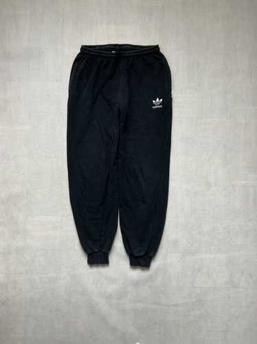 Vintage Adidas Black Track Pants Trousers With White Trefoil Logo