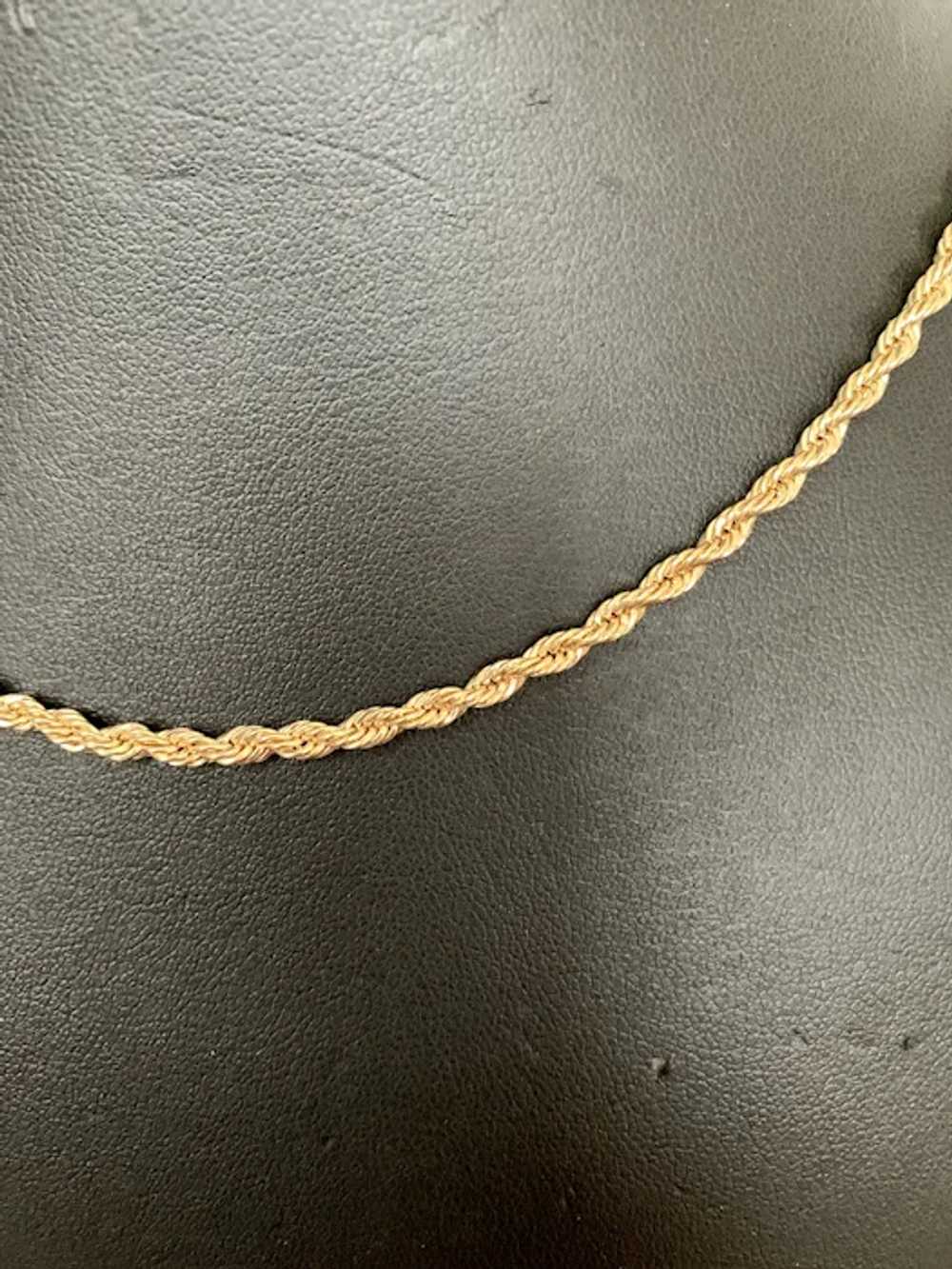 Gold Tone Rope Chain - image 2