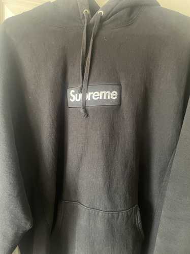 supreme box logo hooded sweatshirt navy, Off 76%
