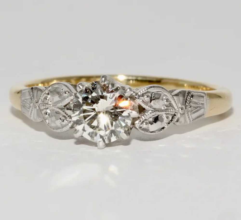 Art Deco English Diamond Solitaire Engagement Ring - image 8