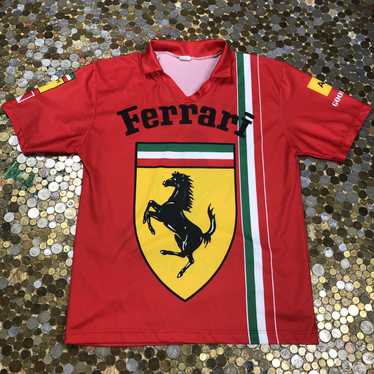 Ferrari × Vintage Ferrari Vintage V neck Tee T-sh… - image 1
