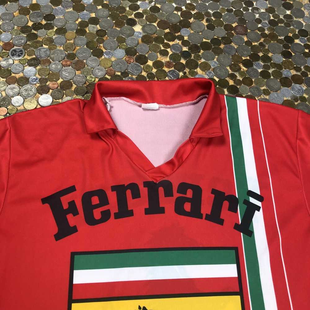 Ferrari × Vintage Ferrari Vintage V neck Tee T-sh… - image 2