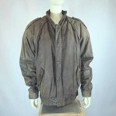 専用　80s vintage leather jacket 茶ボンバーブルゾン Vintage 80s Brown Georgetown Leather Design Soft Leather