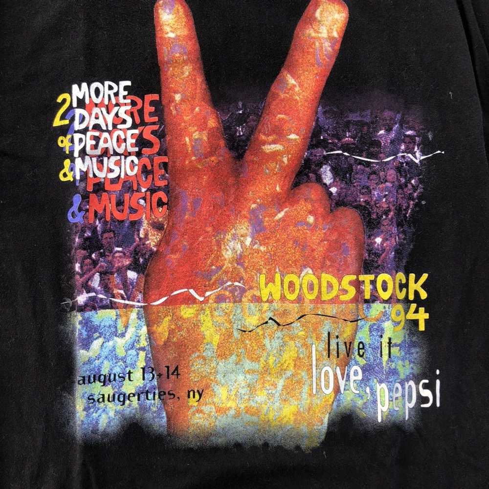 Band Tees × Pepsi × Vintage woodstock 1994 shirt … - image 4