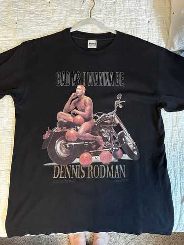 Nike Dennis Rodman Big Head Promo T-shirt White Vintage Size L 90s Rare  #8A153