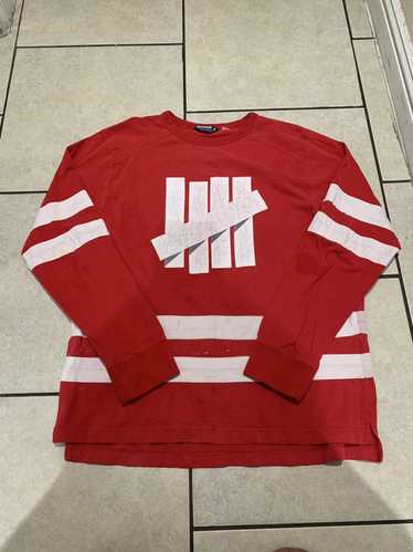 Undefeated Undefeated Red long sleeve Jersey shirt