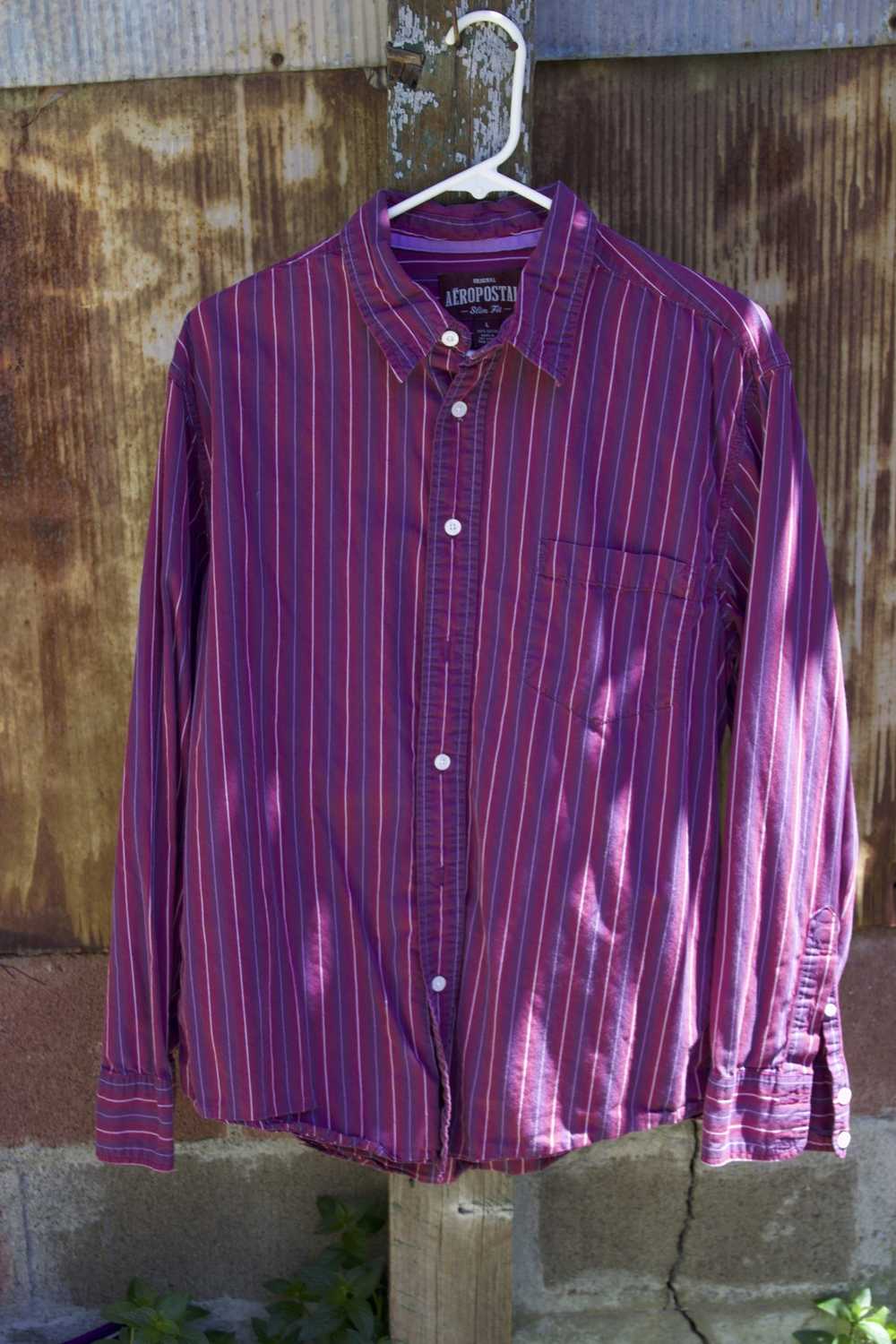 Aeropostale Purple Stripped Shirt - image 1