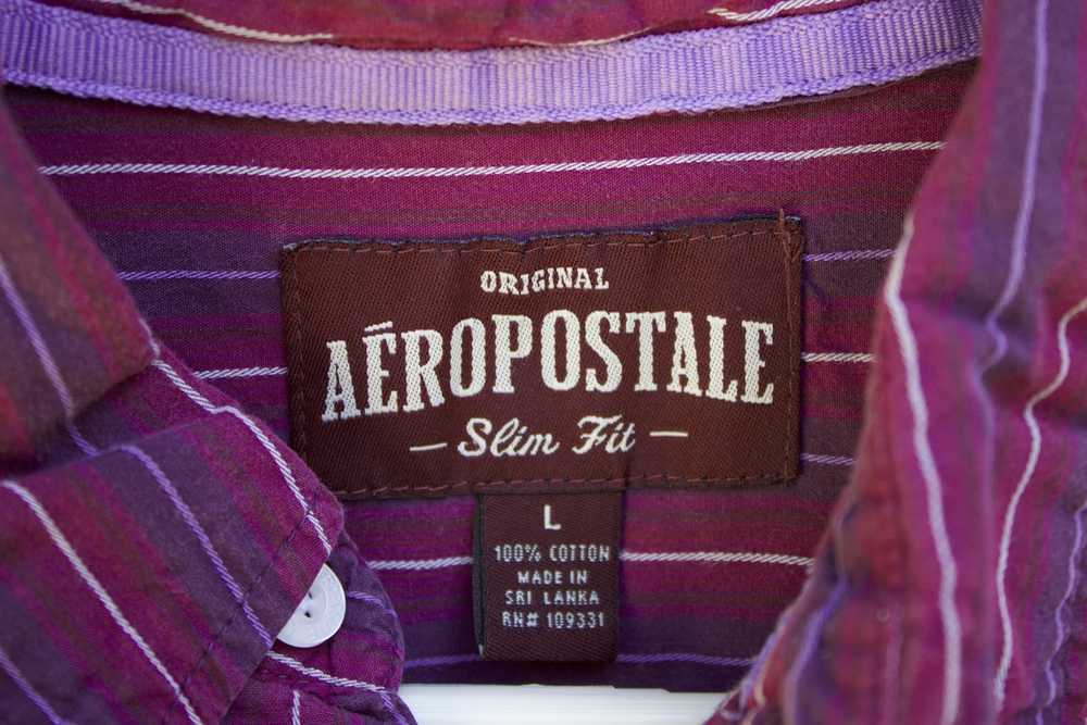 Aeropostale Purple Stripped Shirt - image 2