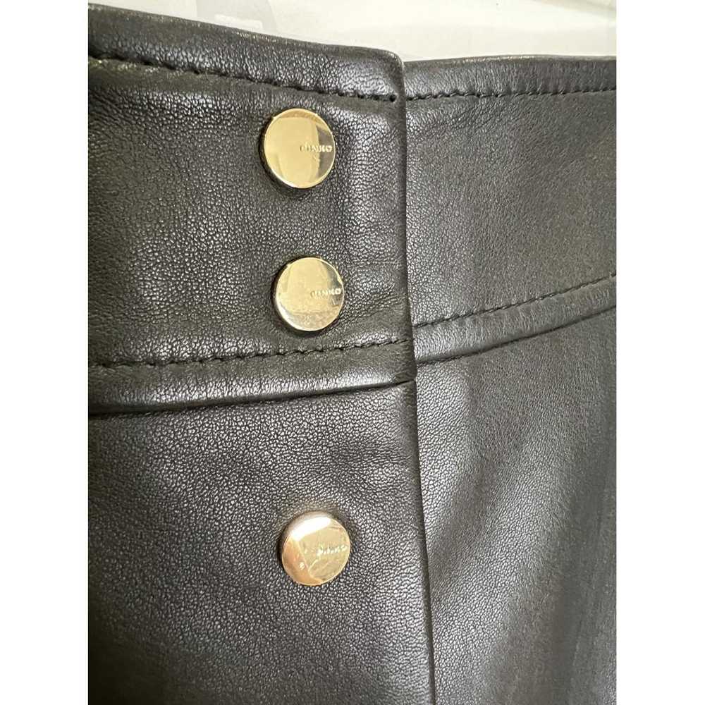 Pinko Leather mini skirt - image 3