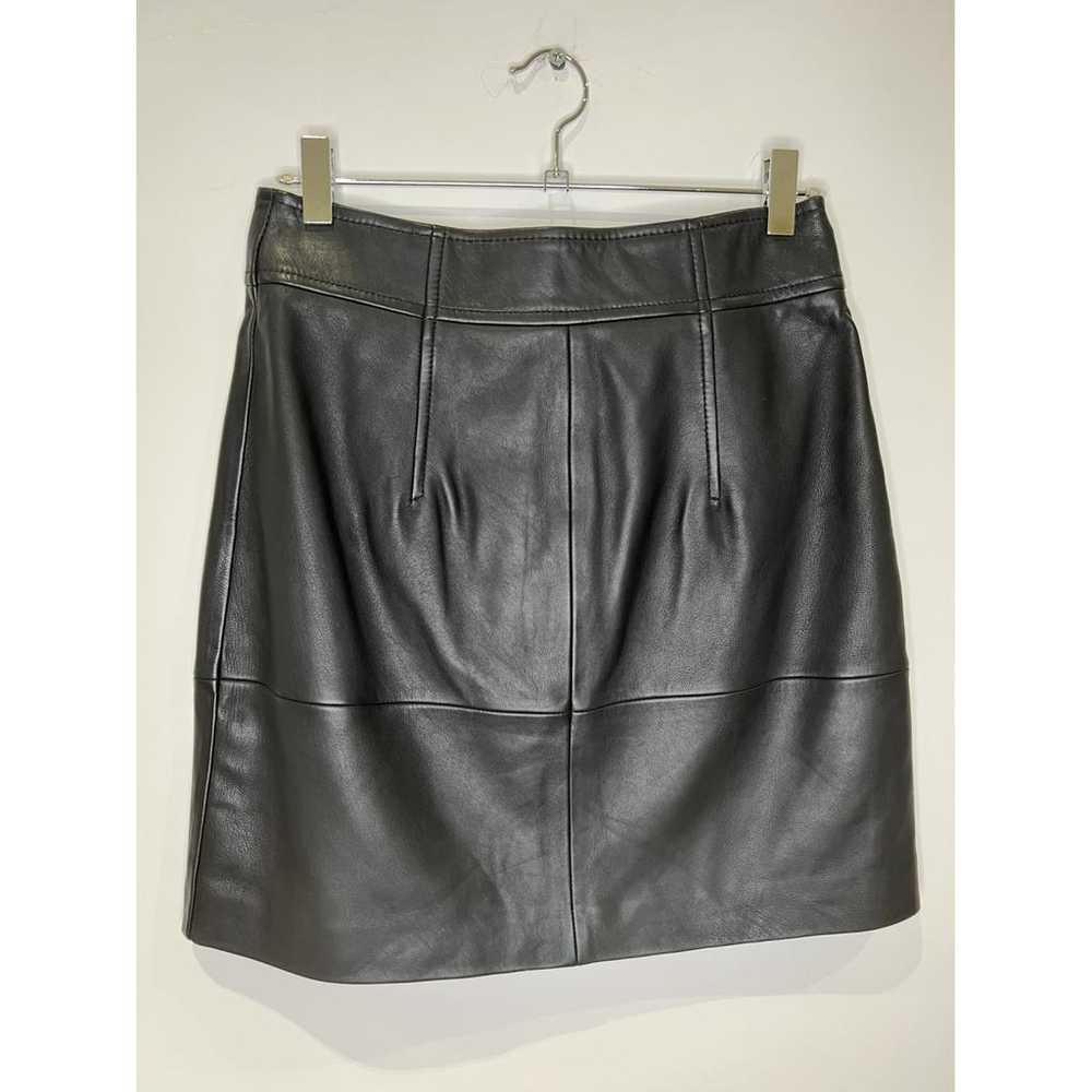 Pinko Leather mini skirt - image 4