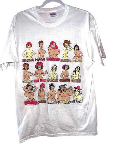 Hanes Vintage tee tits naked girls stripe club ra… - image 1