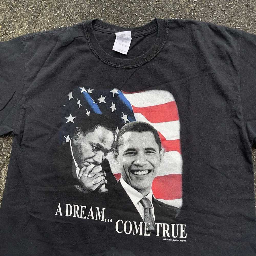 Gildan × Obama × Vintage Vintage MLK Obama DREAM … - image 2