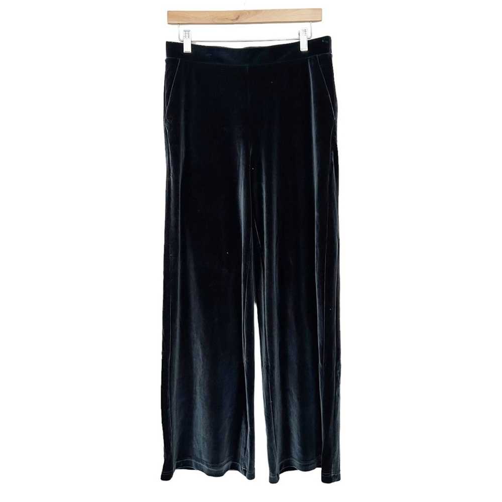 Betabrand Betabrand Gray Velvet Wide Leg Pants Sz… - image 1