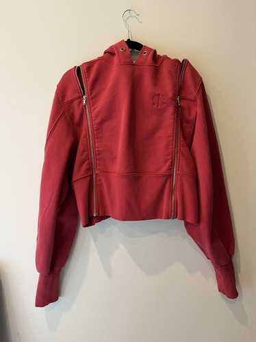 Tre Rare designer red zipper hoodie