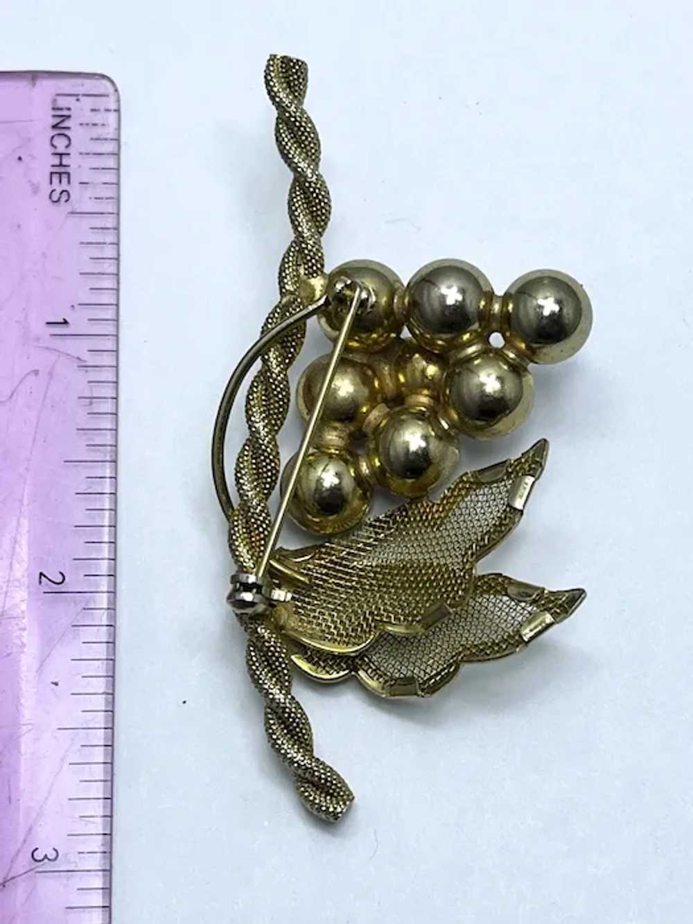 Vintage Grape Fruit Brooch Pin - image 5