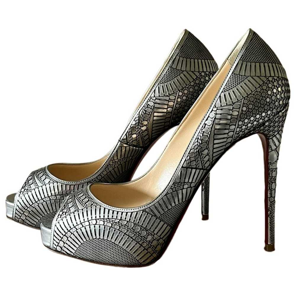 Christian Louboutin Lady Peep leather heels - image 1