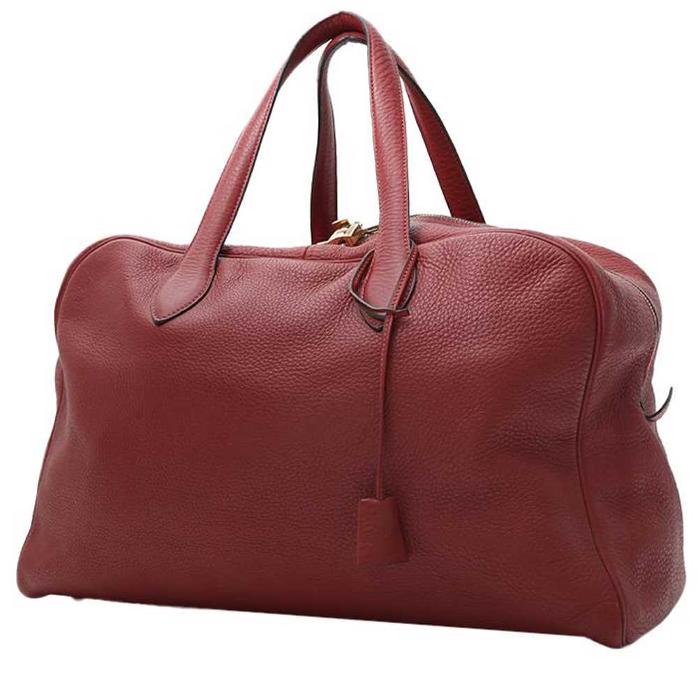 Hermès Victoria travel bag in red H togo leather … - image 1