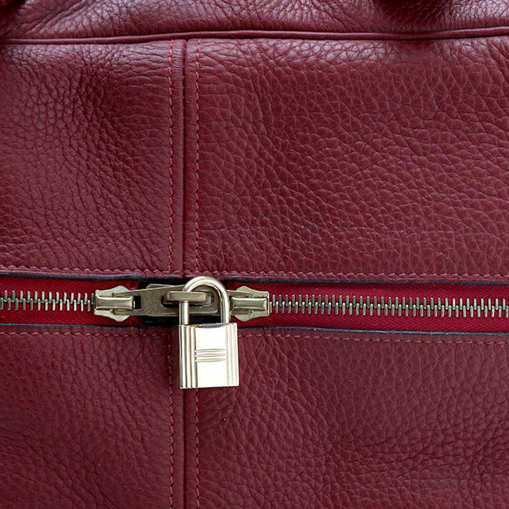 Hermès Victoria travel bag in red H togo leather … - image 2