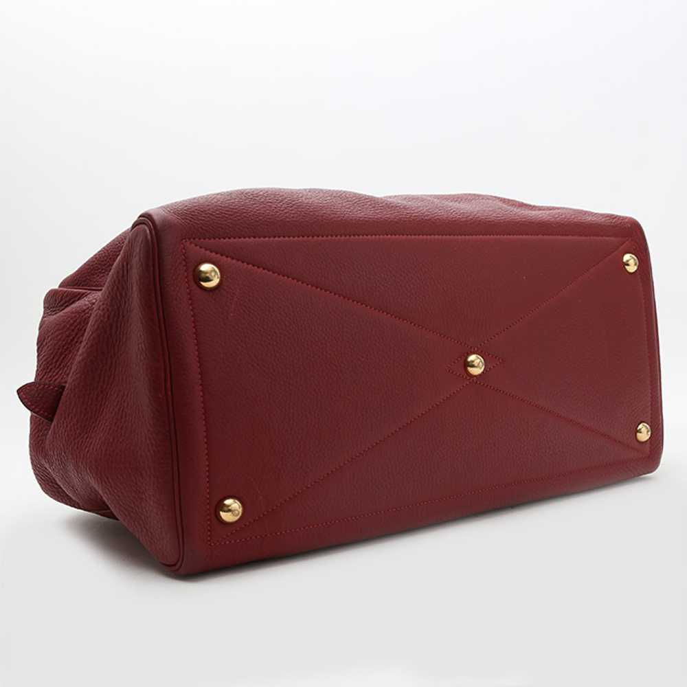 Hermès Victoria travel bag in red H togo leather … - image 5