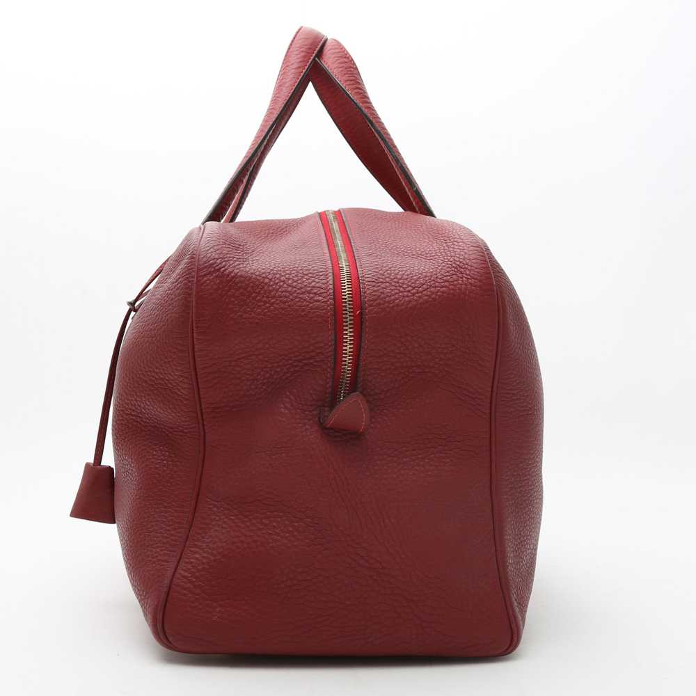 Hermès Victoria travel bag in red H togo leather … - image 6