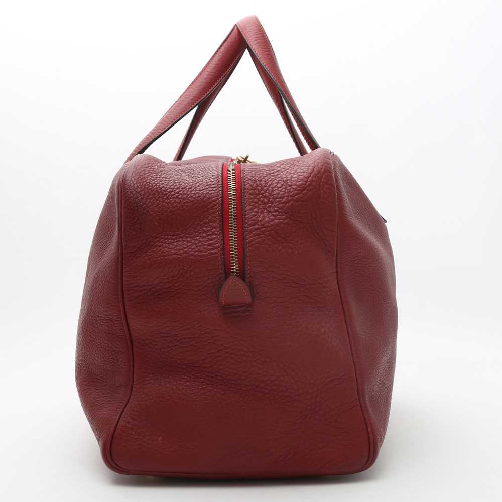 Hermès Victoria travel bag in red H togo leather … - image 7