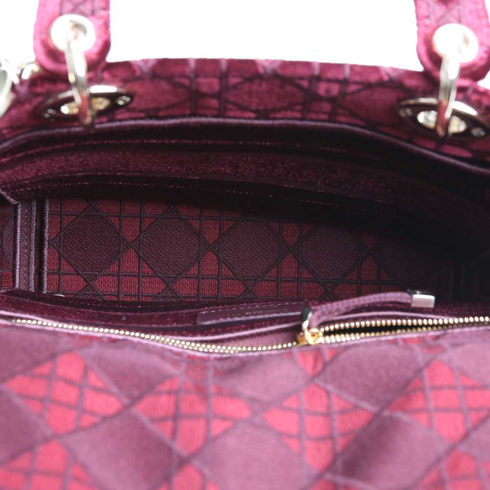 Dior Lady Dior medium model handbag in burgundy v… - image 3