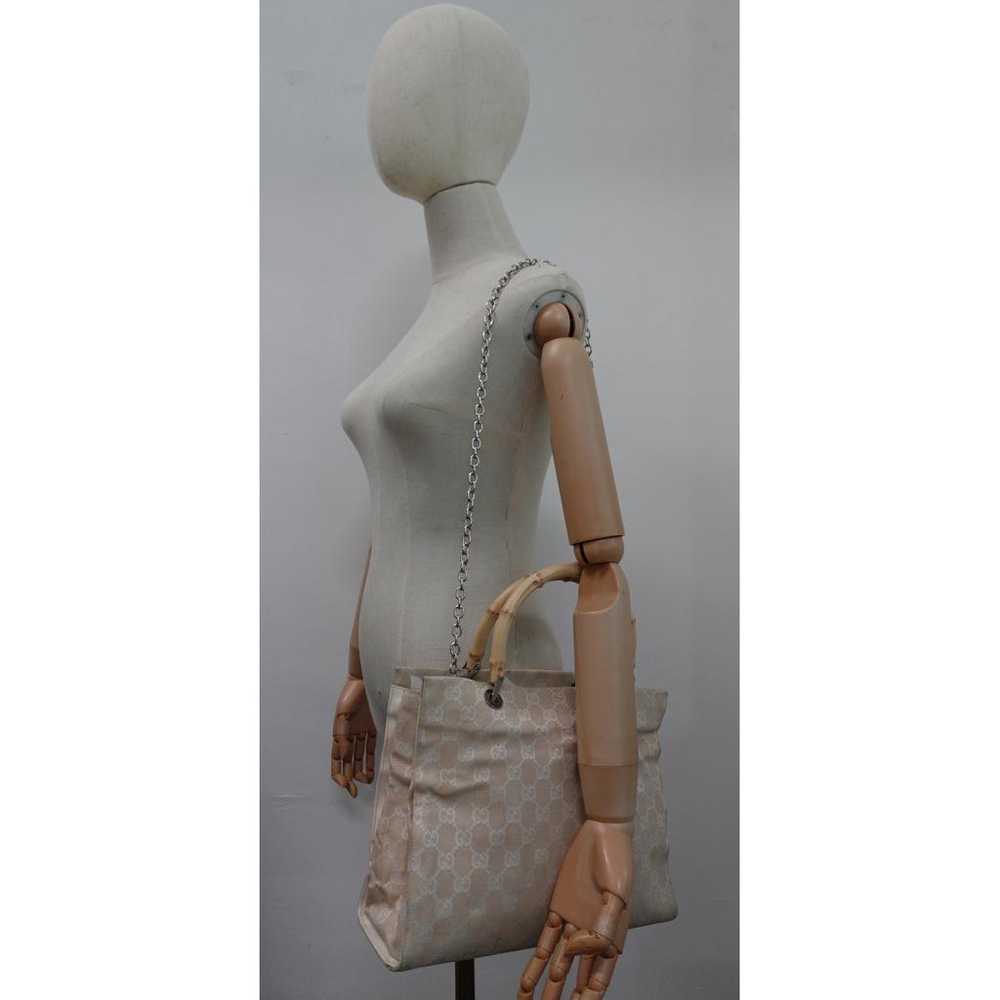 Gucci Bamboo cloth handbag - image 7
