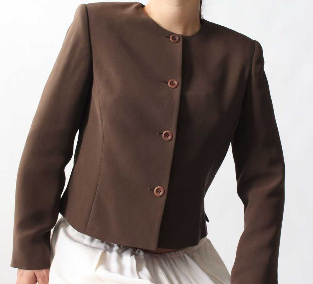 90s Chocolate Silk Jacket - image 6