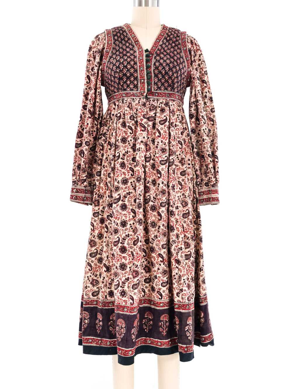 Block Printed Cotton Indian Dress - image 1