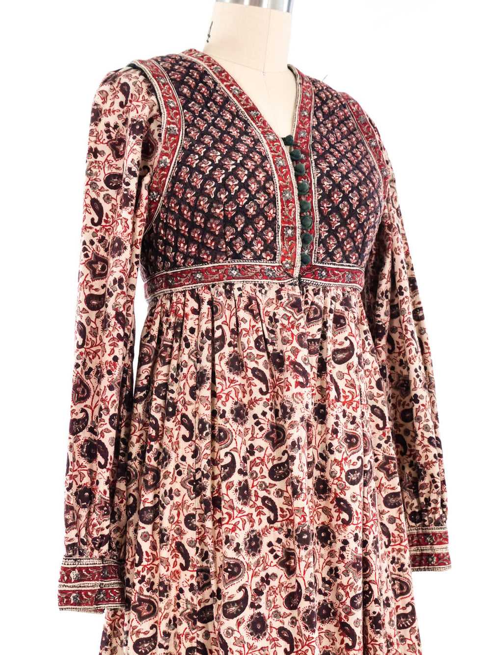 Block Printed Cotton Indian Dress - image 2