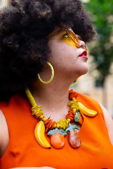 Jumbo Fruit Statement Summer Necklace