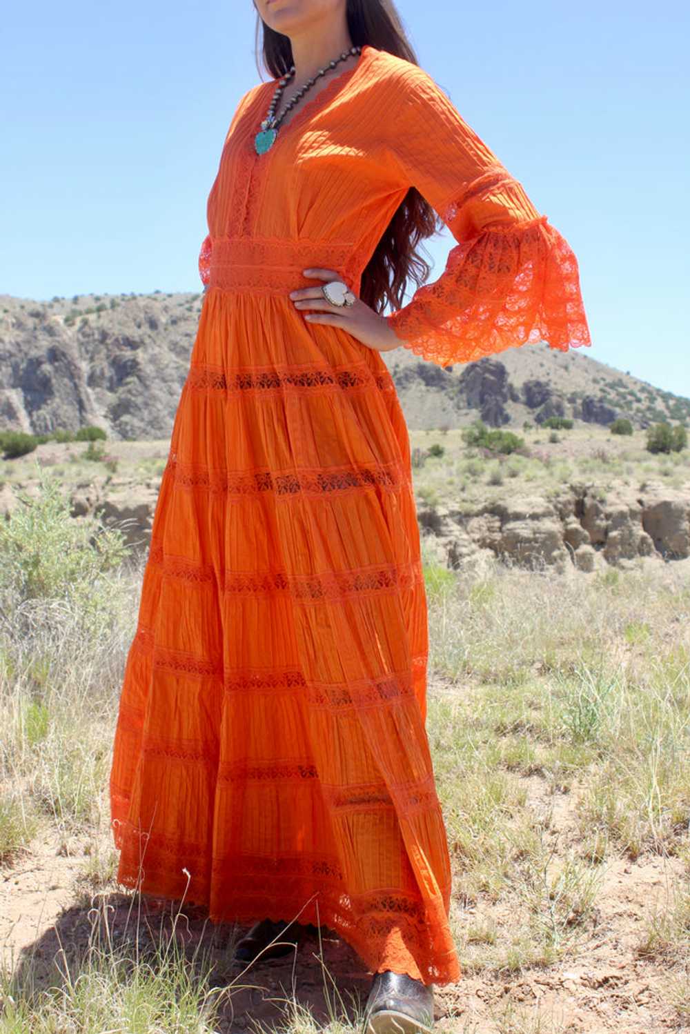"Tangerine Dream" Festive and Vibrant Vintage Mex… - image 2