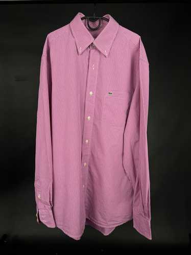 Lacoste × Vintage VTG shirt Lacoste pink check wit