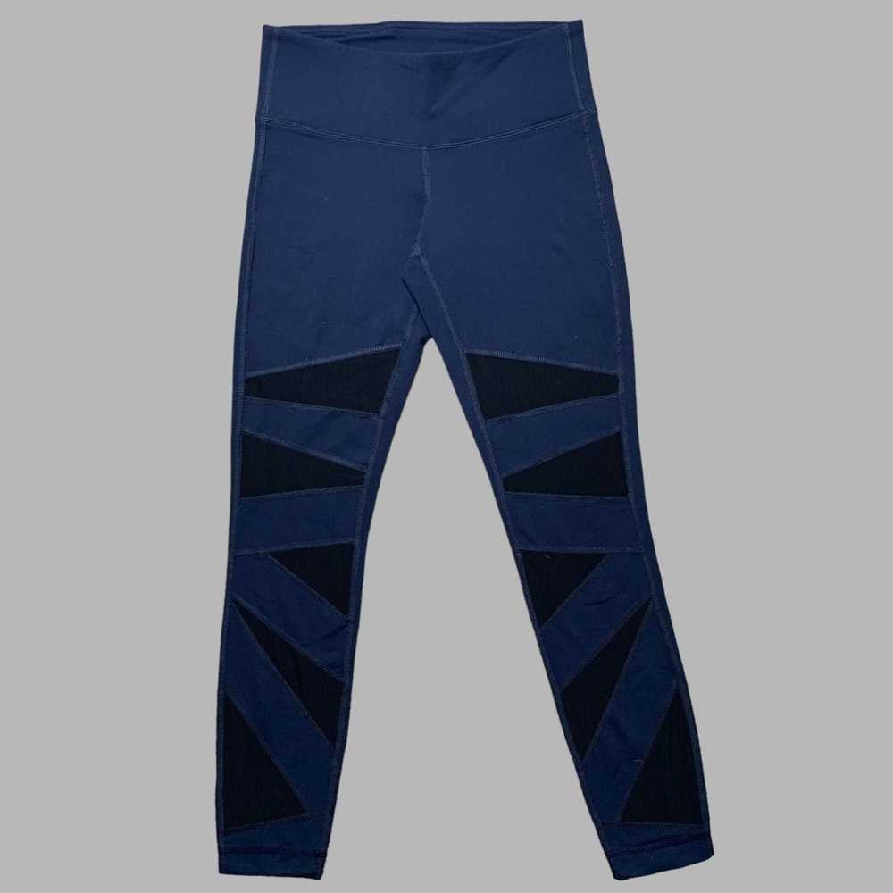 Lululemon Lululemon Mid Rise Navy Mesh Leggings - image 1