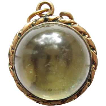 Antique Crystal Pools of Light Locket Pendant Qua… - image 1