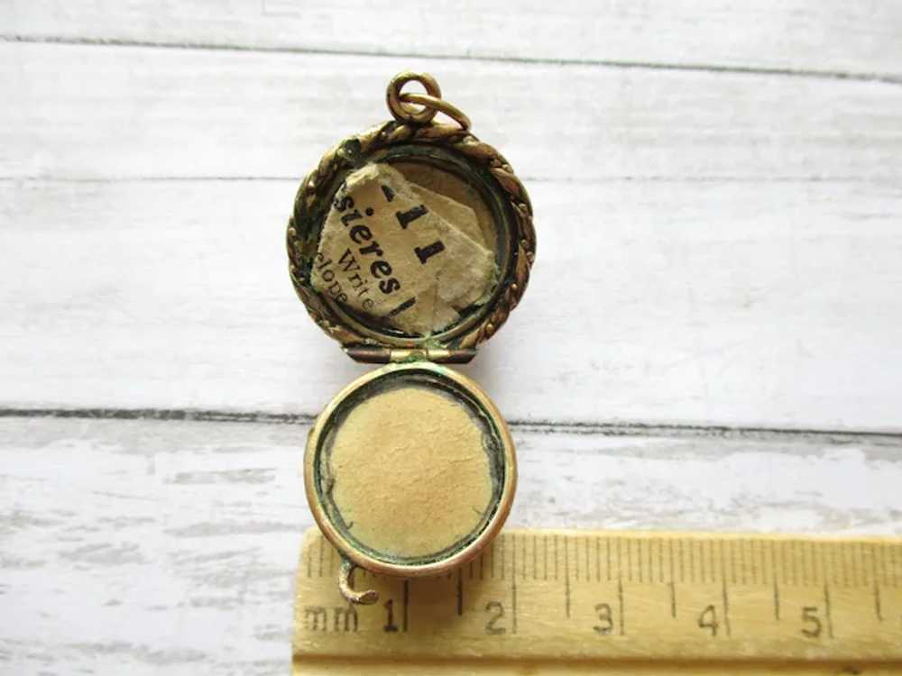 Antique Crystal Pools of Light Locket Pendant Qua… - image 7