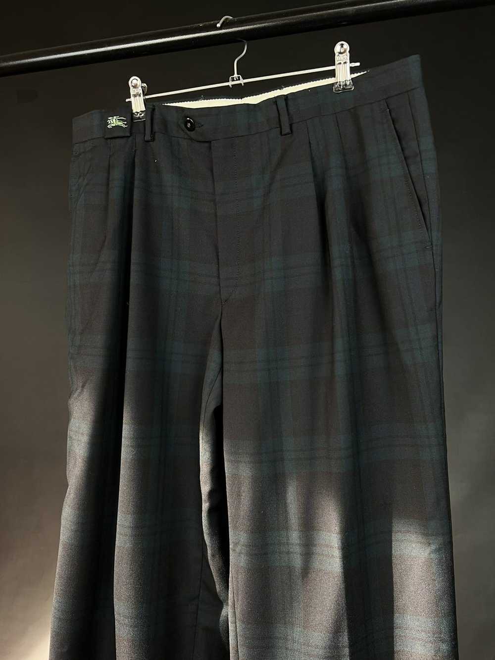 Burberry × Vintage VTG trousers Burberrys green b… - image 2