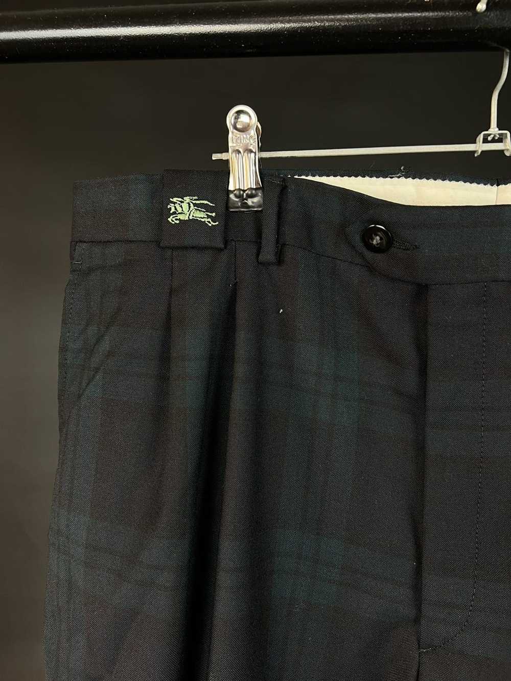 Burberry × Vintage VTG trousers Burberrys green b… - image 3