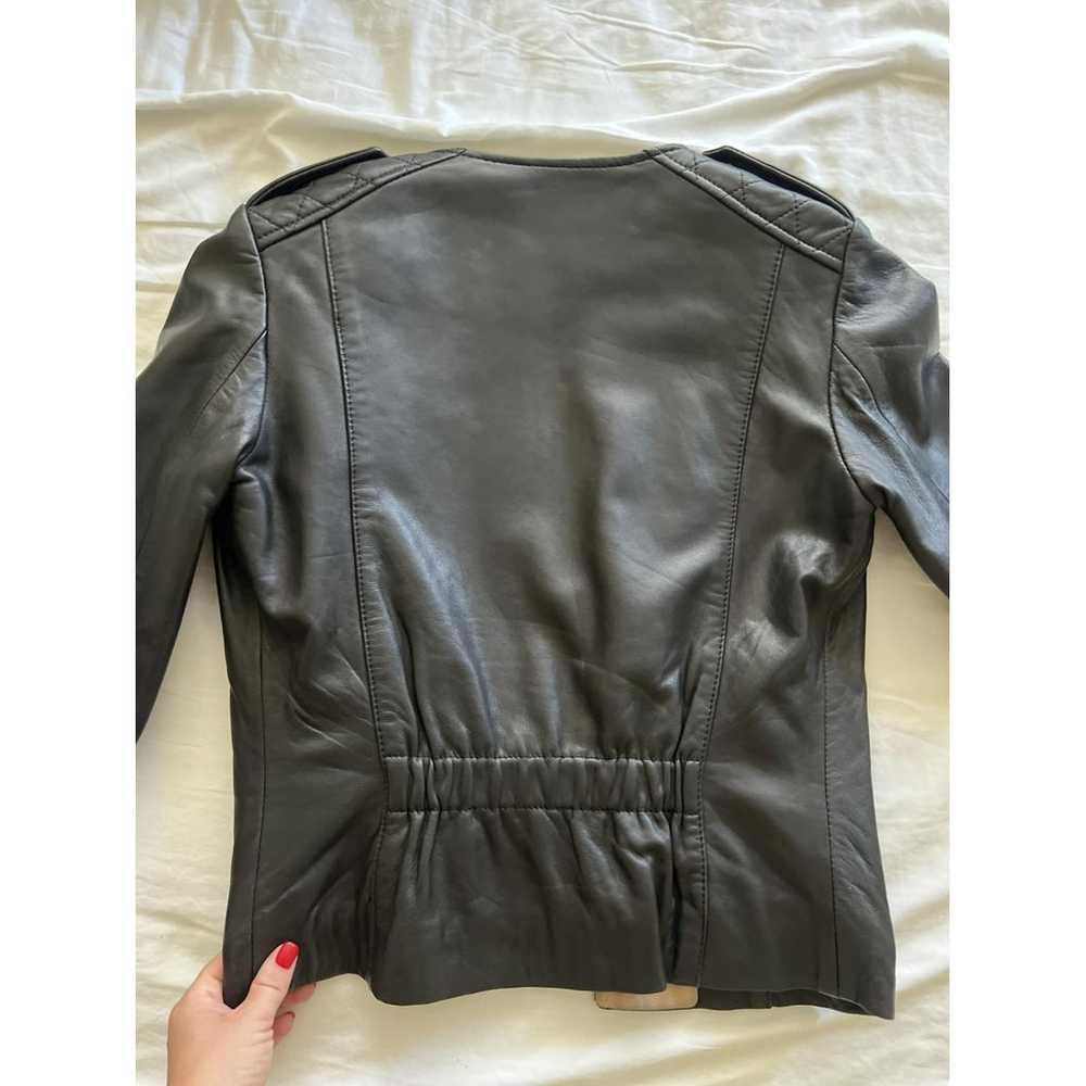 Massimo Dutti Leather biker jacket - image 2