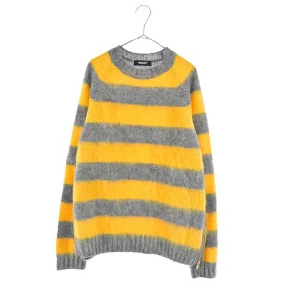 Undercover Sweater Yellow Border Side Zip Mohair - image 1