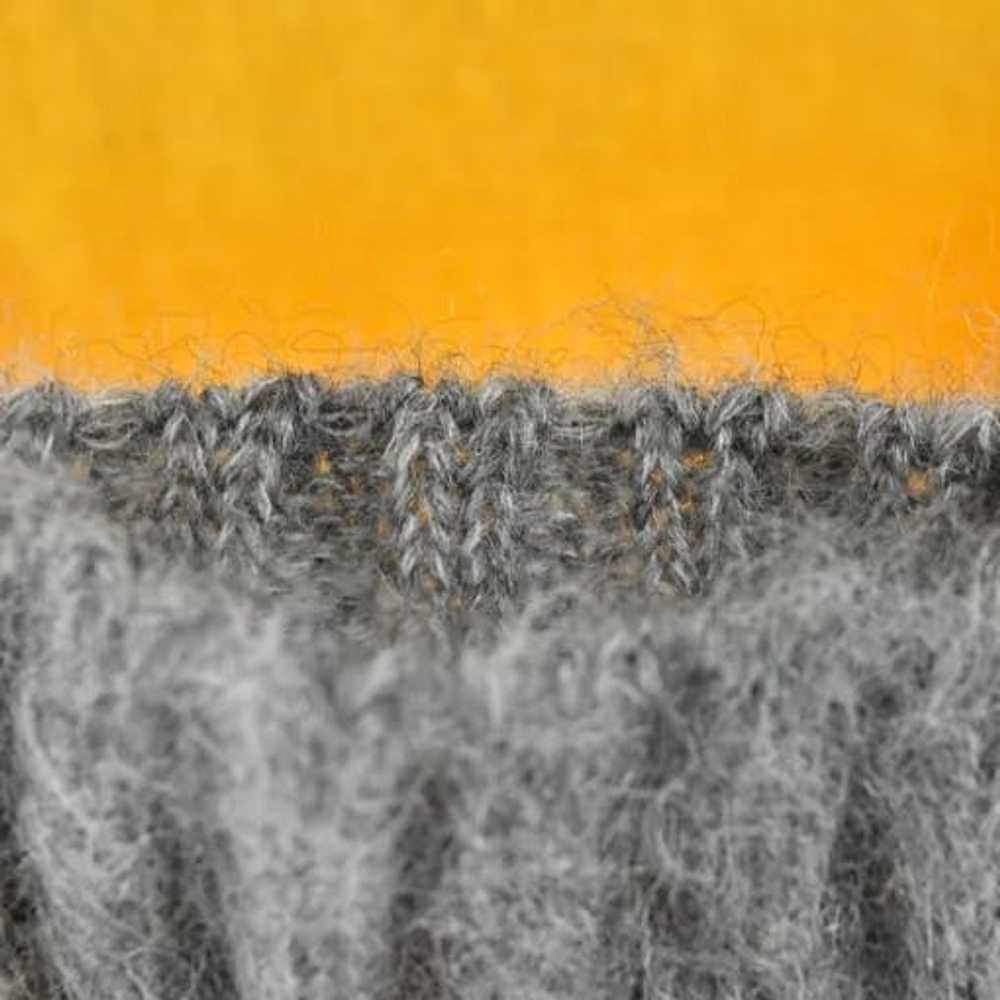 Undercover Sweater Yellow Border Side Zip Mohair - image 6