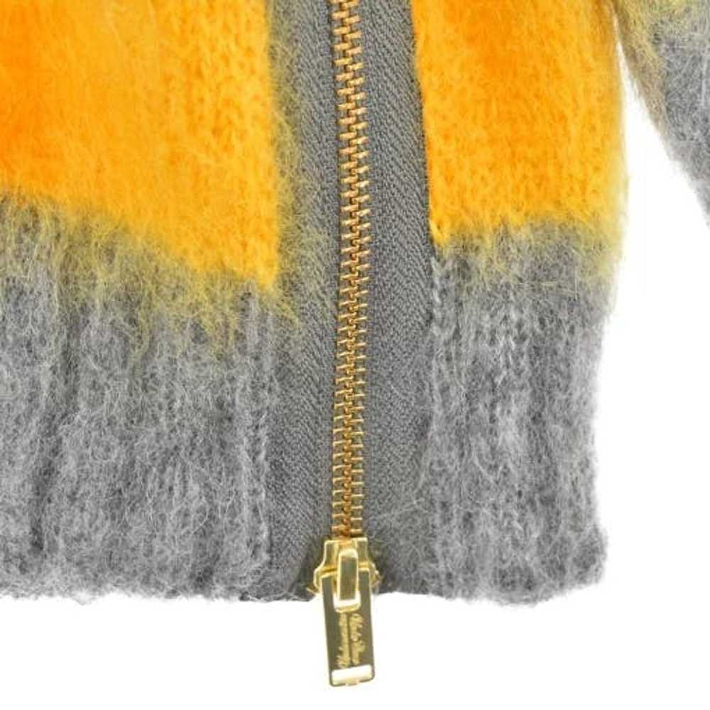 Undercover Sweater Yellow Border Side Zip Mohair - image 7