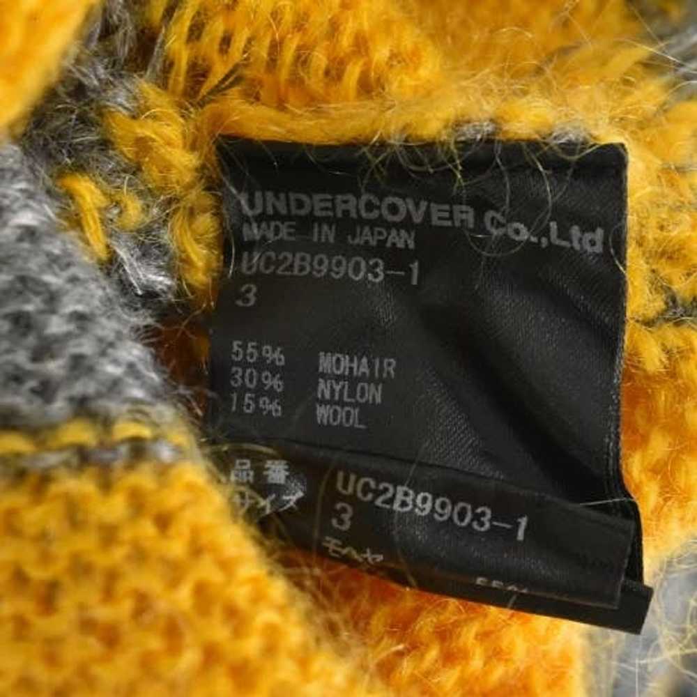 Undercover Sweater Yellow Border Side Zip Mohair - image 8