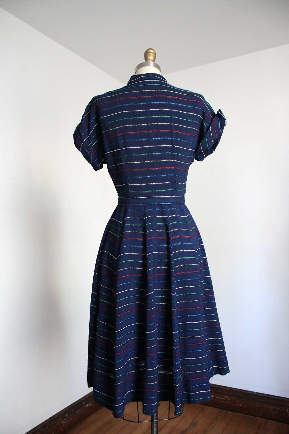 vintage 1940s 50s rainbow dress {xs} - image 4