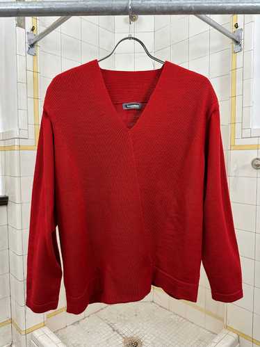 1980s Issey Miyake Multi-Gauge V-Neck Sweater - Si